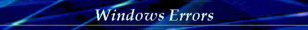 Windows Errors