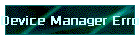 Device Manager Error Codes
