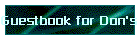 Guestbook for Don's Web Site
