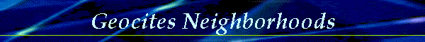 Geocites Neighborhoods